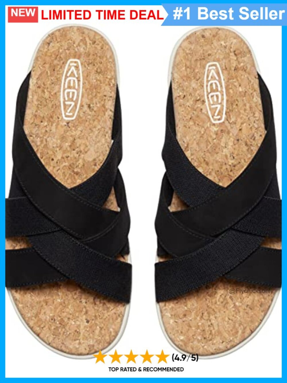 KEEN Elle Mixed Slide Oiled Leather Slip On Platform Sandal - Picture 6 of 6